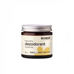 Dezodorant w Kremie Wanilia + Kwiaty Ylang Ylang Naturalny 65 g Biowen