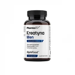 Kreatyna Men Monohydrat Kreatyny Żeń-szeń Koreański (125 kaps) Gym Food Pharmovit