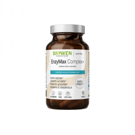 Enzymax Complex+ Enzymy Trawienne + Probiotyk VEGE (90 kaps) Biowen