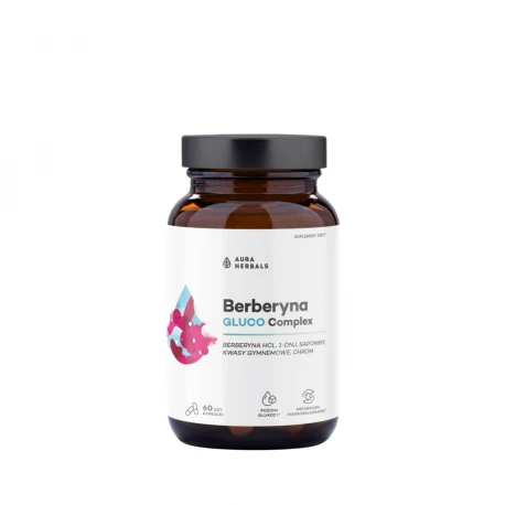 Berberyna Gluco Complex Chrom Morwa Biała Gurmar Kozieradka (60 kaps) Aura Herbals