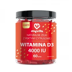 Witamina D3 4000 IU Forte Naturalne Żelki z Pektyny Cytrusowej Pomarańczowe (60 szt) MyVita