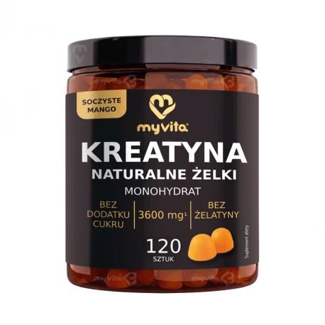 Kreatyna 3600 mg Naturalne Żelki Monohydrat Mango (120 szt) MyVita