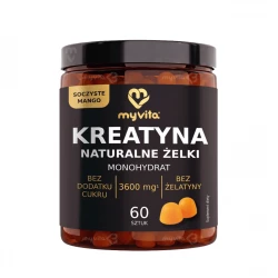 Kreatyna 3600 mg Naturalne Żelki Monohydrat Mango (60 szt) MyVita