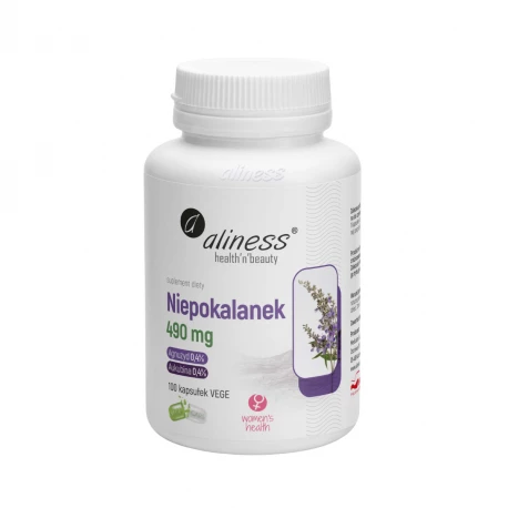Niepokalanek 490 mg Wspiera gospodarkę hormonalną Kobiet (100 kaps) Aliness