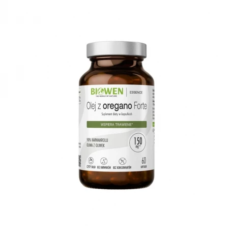 Olej z oregano Forte 150 mg 90% Karwakrolu Oliwa z oliwek (60 kaps) Biowen