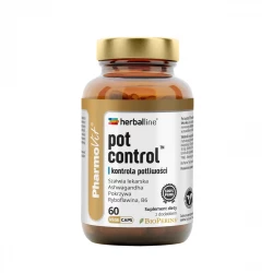Pot Control - Kontrola Potliwości | Szałwia Lekarska Ashwagandha Pokrzywa Witamina B6 (60 kaps) Herballine Pharmovit