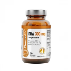 DHA 300 mg Softgel Active Kwas DHA Olej Rybi (60 kaps) Pharmovit