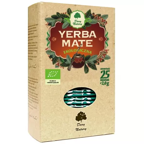 Yerba Mate EKO BIO 25x2g Herbata Pobudzająca Dary Natury