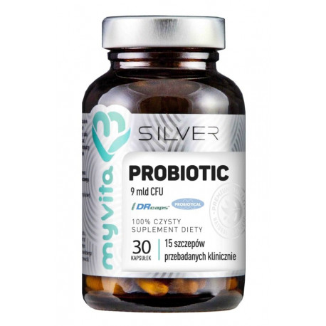 PROBIOTIC 9 MLD CFU Probiotyki 15 szczepów (30 kaps) Silver Myvita