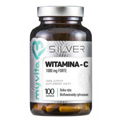 Witamina C 1000 mg Bioflawonoidy Dzika Róża (100 kaps) Silver Myvita