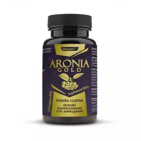 ARONIA GOLD Ekstrakt z Aronii Czarnej Standaryzowany 25% Antocyjanów 200mg (60kaps) PHARMOVIT