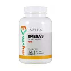 Omega 3 Forte 1000mg EPA DHA + Witamina E (120kaps) MYVITA