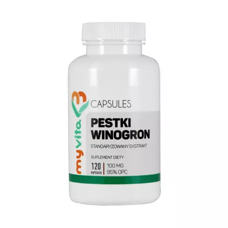 OPC 100 mg Ekstrakt z Pestek Winogron (120 kaps) Myvita