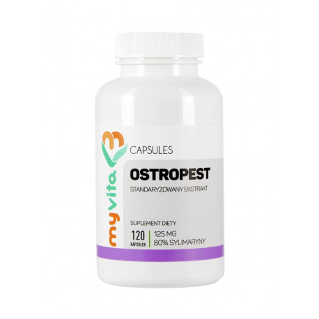 Ostropest Ekstrakt 125 mg (120 kaps) 80% Sylimaryny Myvita