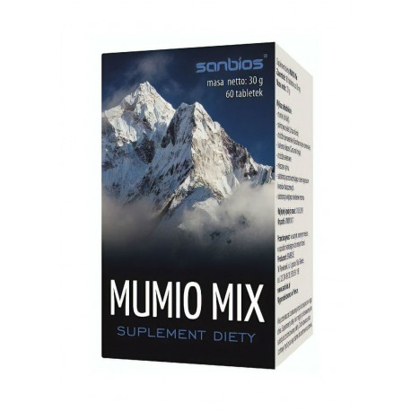 MUMIO MIX (60tab) Pokrzywa Kurkuma Drożdże Cynk Selen SANBIOS