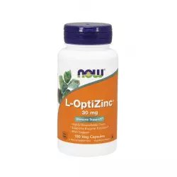 L-OptiZinc® 30 mg (100 kaps) Cynk Chelatowany Miedź Now Foods