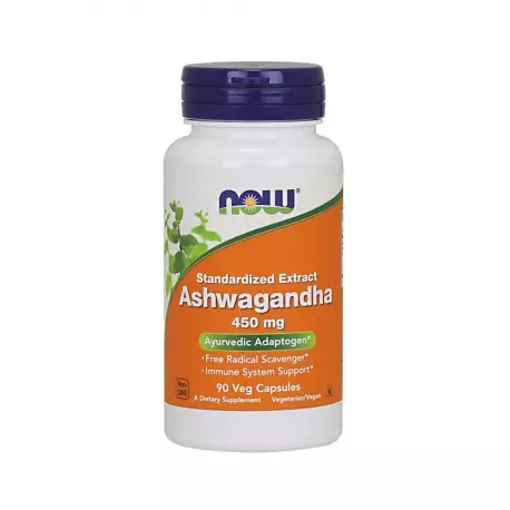 Ashwagandha 450 mg (90 kaps) Ekstrakt 2.5 % Now Foods