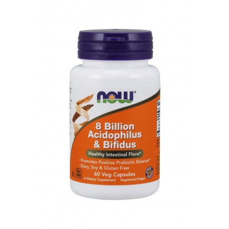 Probiotyk 8 Bilion Acidophilus & Bifidus 8 mld (60 kaps) Now Foods