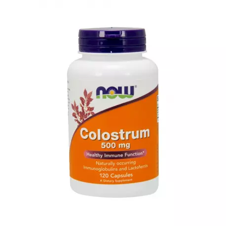 Colostrum 500 mg (120kaps) Wołowe Kolostrum Now Foods