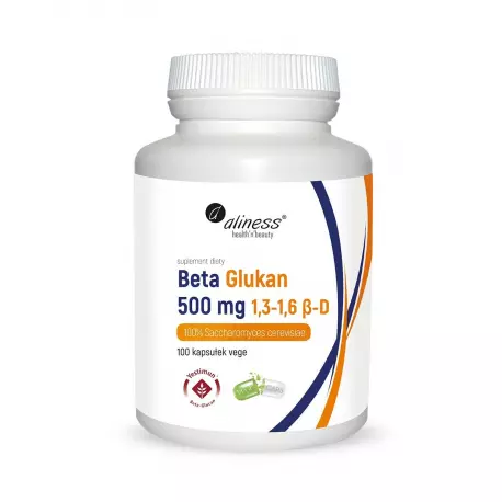 Beta Glukan Yestimun 1,3-1,6 β-D 500 mg (100 Vege kaps) Aliness