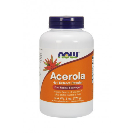 Acerola Ekstrakt 4:1 Proszek 170g Witamina C Now Foods