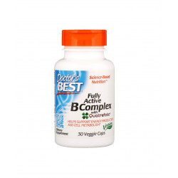 Fully Active B Complex (30 kaps) Kompleks Witamin B + Kwas foliowy Doctor's Best
