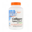 Kolagen Typu 1 & 3 Peptan 500 mg (240 kaps) Doctor's Best