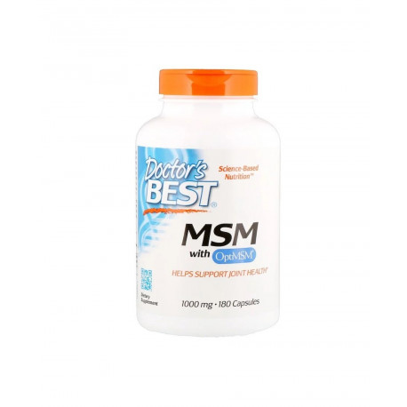 MSM OptiMSM 1000 mg (180 kaps) Siarka Organiczna Doctor\'s Best