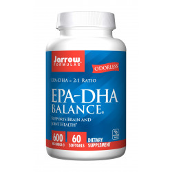 EPA DHA Balance (2:1) Kwasy Tłuszczowe Omega-3 600 mg (60 sgels) Jarrow Formulas