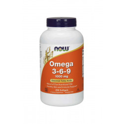 Omega 3-6-9 1000 mg Kwasy Tłuszczowe (250 sgels) Now Foods