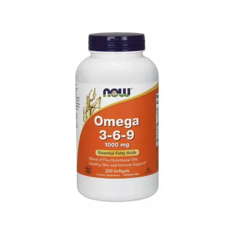 Omega 3-6-9 1000 mg Kwasy Tłuszczowe (250 sgels) Now Foods