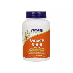 Omega 3-6-9 1000 mg Kwasy Tłuszczowe (100 sgels) Now Foods