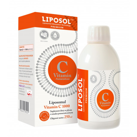 Liposomalna Witamina C 1000 Buforowana Pomarańcza 250ml Liposol