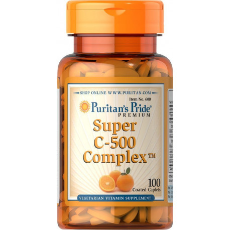 Witamina C-500 mg Bioflawonoidy Cytrusowe + Dzika Róża (100tab) Puritan's Pride