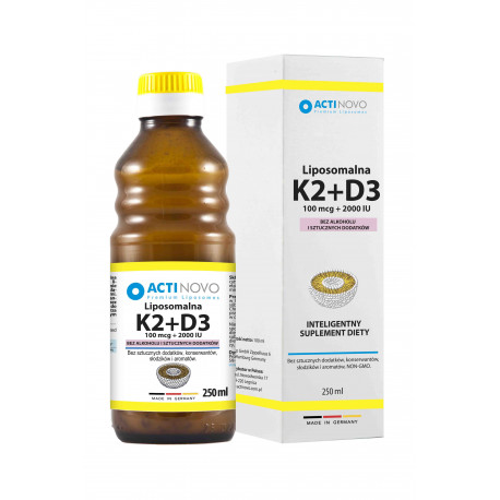 Liposomalna Witamina K2 MK-7 + D3 250 ml Bez Alkoholu Actinovo