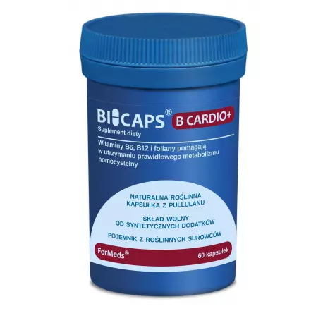 BICAPS B Cardio+ Witamina B6, B12, Folian (60 kaps) ForMeds