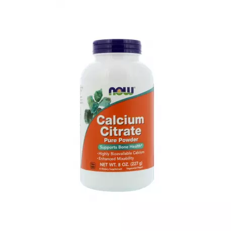 Calcium Citrate Cytrynian Wapnia Proszek 227 g Now Foods