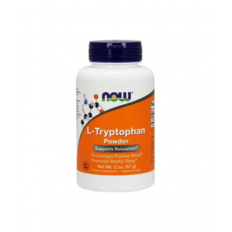 L-Tryptophan Tryptofan Proszek 57 g Aminokwasy Now Foods