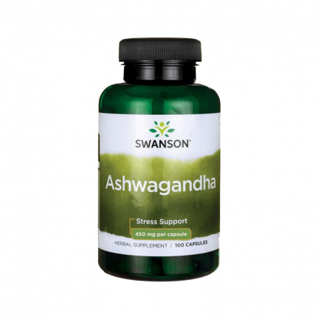 Ashwagandha 450 mg (100 kaps) Żeń-Szeń Indyjski Swanson