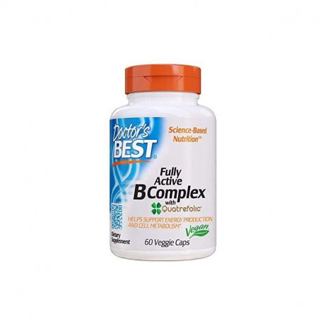 Fully Active B Complex (60 kaps) Kompleks Witamin B + Kwas foliowy Doctor's Best