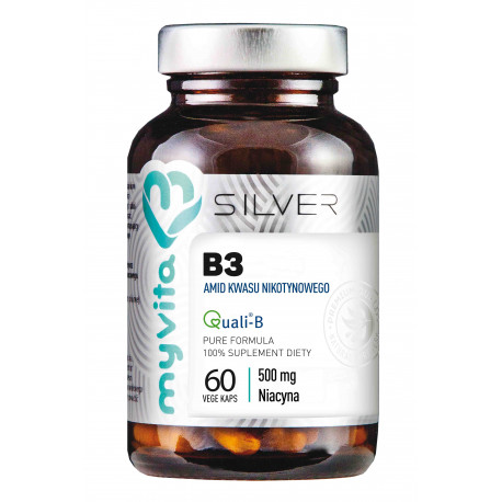 Witamina B3 Amid Kwasu Nikotynowego 500 mg (60 kaps) Silver MyVita