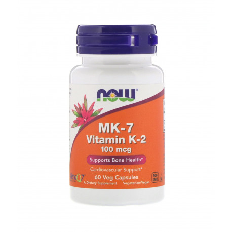 Witamina K2 MK-7 MenaQ7 100 µg (60 kaps) Now Foods