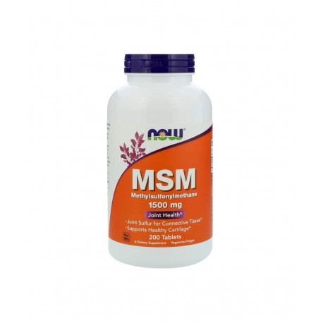 MSM Siarka Organiczna 1500 mg (200 tab) Now Foods