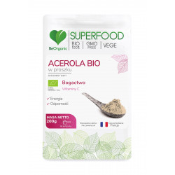 Acerola Bio SuperFood Proszek 200 g BeOrganic