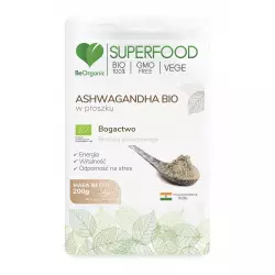 Ashwagandha Bio SuperFood Proszek 200 g BeOrganic