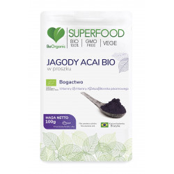 Jagody Acai Bio SuperFood Proszek 100 g BeOrganic