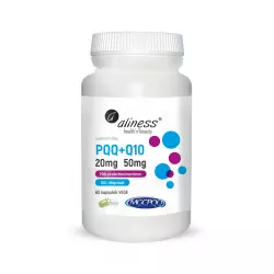 PQQ 20 mg + Koenzym Q10 50 mg (60 kaps) Aliness