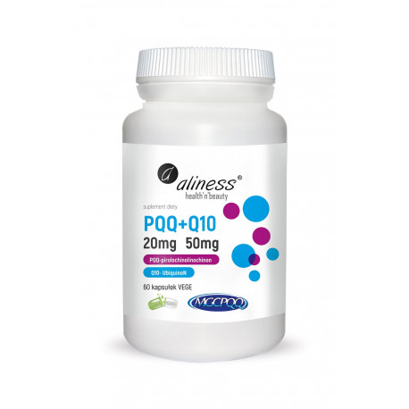 PQQ 20 mg + Koenzym Q10 50 mg (60 kaps) Aliness