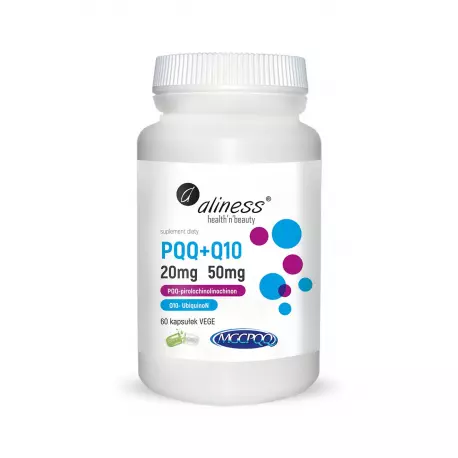 PQQ 20 mg + Koenzym Q10 50 mg (60 kaps) Aliness
