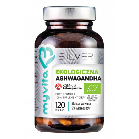 Ekologiczna Ashwagandha 200 mg (120 kaps) Silver MyVita